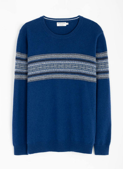  Pure Cashmere Fairisle Crew Neck Jumper