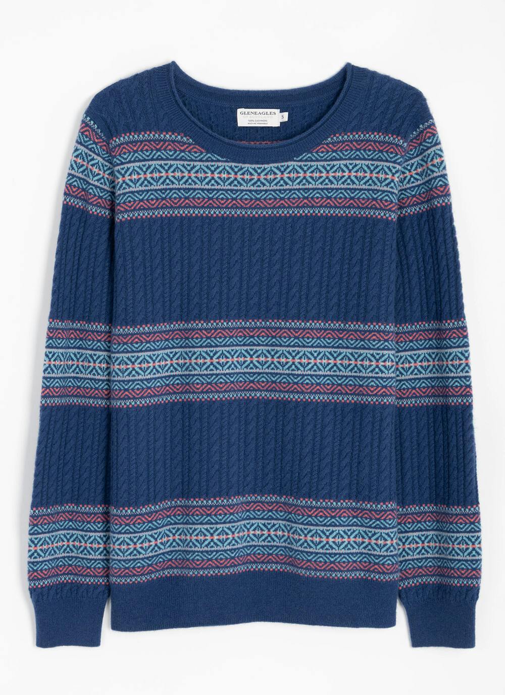  Cashmere Cable Fairisle Jumper