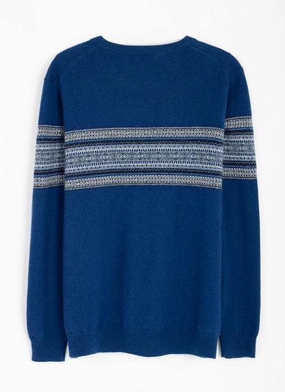  Pure Cashmere Fairisle Crew Neck Jumper