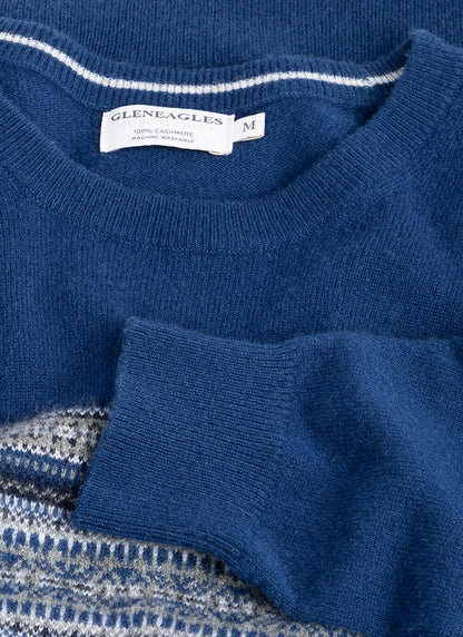  Pure Cashmere Fairisle Crew Neck Jumper