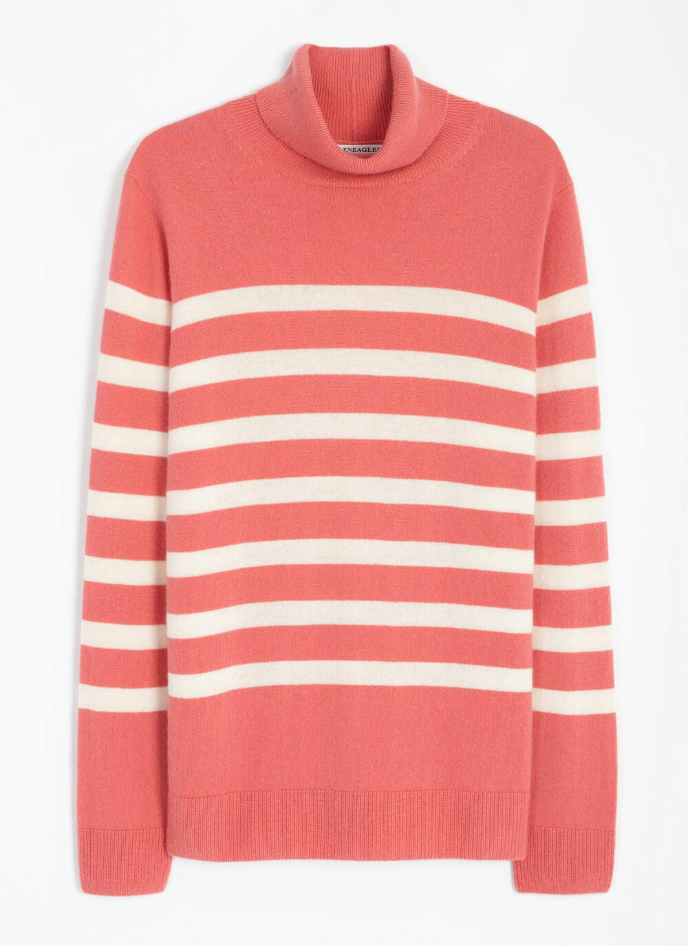  Cashmere Polo Neck Stripe Jumper